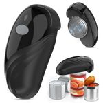 Electric Can Opener, Rechargeable and USB Cable Automatic Can Opener with One-Touch Operation,Safe for All Can Sizes Kitchen Gadget Can Openers for Seniors, Arthritis and Mum (Black)