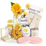 Get Well Soon Gifts For Women - Birthday Gifts for Women, Sending Sunshine Christmas Gifts Basket, Care Package Unique Spa Gifts Box with Mugs for Thinking of You Her Sister Best Friend (Sunshine)