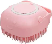 Pet Bath Massage Brush Puppy Dog Cat Grooming Cleaning Soft (Pink)