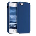 kwmobile Case Compatible with Apple iPhone SE (1.Gen 2016) / iPhone 5 / iPhone 5S Case - TPU Silicone Phone Cover with Soft Finish - Dark Blue