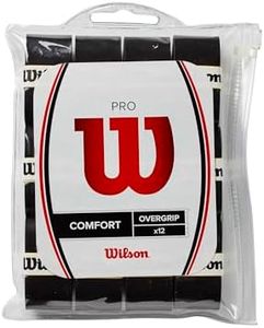 WILSON Pro Tennis Overgrip - 12 Pack, Black