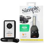 Simple Key Kit, Car Key with Fob and EZ Installer, Key Programming Tool Compatible with Chrysler, Dodge, Jeep, Key Programmer and a Key with 3-Button Remote Keypad (Lock, Unlock, Panic)