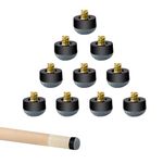 GSE Games & Sports Expert 12mm/13mm Leather Billiard Pool Cue Stick Screw-on Tips (12mm, Soft Tip)