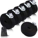 Tie Down Straps, ARPDJK 6 Pcs 25mm x 2.5m Heavy Duty Securing Straps, 250kg Bearing Weight Buckle Webbing Strap for Roof Rack, Cargo, Car Bar, Bicycle, Motorcycle, Luggage, Trailer