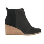 TOMS Women's Clare Ankle Boot, Black Leather/Suede, 9 UK