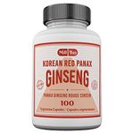 Mill Bay Korean Red Panax Ginseng Supplement – Used in Herbal Medicine to Help Enhance Physical Performance, Increase Energy and as an Adaptogen - 100 Capsules (Strength 500 mg)