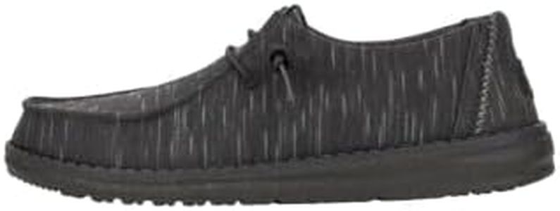HEYDUDE Women's Wendy Heathered Stretch Midnight Size 9 | Women's Slip On Shoes | Comfortable & Light-Weight