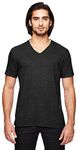 Anvil Adult Tri-Blend V-Neck T-Shirt, BLACK, XS