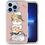 Compatible with iPhone 11 Promax Aesthetic Trendy Design Phone case，cute cartoon cat pile pattern Soft TPU Bumper Protective iPhone 11 Promax case for Women girls gifts, Wireless Charging Supported