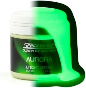 SpaceBeams Glow in the Dark Paint, 1.7 fl oz (50ml), Aurora Bright Green, Non-Toxic, Water Based