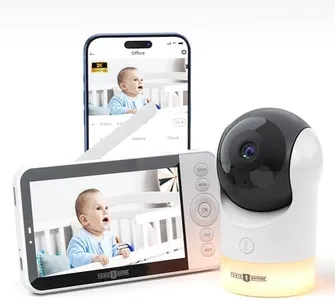 PARIS RHÔNE Video Baby Monitor, 2K UHD WiFi Camera, Night Vision, 5” Smart Baby Monitor with App Control, Motion and Cry Detection, AI Tracking, Three-Way Audio, RGB Night Light, Lullabies