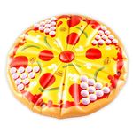 BigMouth Inc Beer Pong Pizza Raft, Fun Floating Pool Party Game for Adults, Built in Drink Holders