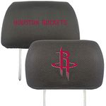 FANMATS 25015 Houston Rockets Embroidered Head Rest Cover Set - 2 Pieces