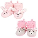 Hudson Baby Unisex-Child Cozy Fleece Booties Slipper Sock, Bunny Bear, 2T