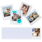 WOGOZAN 30 Pack Magnetic Picture Frame for Polaroid I-Type/NOW/OneStep/Fujifilm Instax Wide/Wide 300/400/210/200 Instant Film Camera 600/I-Type Films, Fridge Magnetic Photo Frames - White