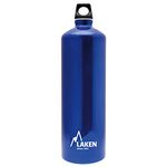 LAKEN Futura Water Bottle with Narrow Mouth, Single Wall Lightweight Aluminum BPA Free, Leak-Proof Screw Cap, 1.5 Litre, Blue