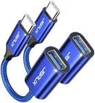 JSAUX USB C to USB Adapter [2 Pack], USB Type C Male to USB 3.0 Female OTG Cable-Blue