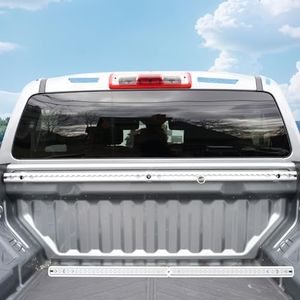 Kingna Trail Rail System Compatible with 2023-2026 Chevy Colorado GMC Canyon Truck Bed Front Track Aluminum Alloy Cargo Management Tie Down Rail L-Track for 2025 Chevrolet Colorado Accessories