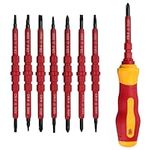 Malayas 14in1 Interchangeable Isulated Screwdriver Set CR-V 500V Electrican's Magnetic Driver Bit Tool Blades PH0# T10 3mm T15 T25 PH1# PH2# T20 6mm 5mm U2.6 Y1.0 Y2.0