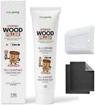 Wood Filler - Wood Putty for Furniture Repairs, Wooden Cabinets, Doors, Tables - Indoor & Outdoor Use - Includes Sandpapers / 200g (Oak)