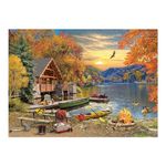 Cobble Hill 1000 Piece Puzzle - Lakeside Retreat - Sample Poster Included