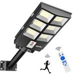 Ofuray 600W Solar Street Lights Outdoor, 60000LM Commercial Solar Parking Lot Lights Dusk to Dawn,6500k Solar Street Security Lights with Motion Sensor & Remote Control,for Yard, Garage, Street