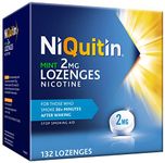 NiQuitin Mint 2 mg Lozenges - Effective Smoking Craving Relief - 132 Lozenges - Long-Lasting Effect - Reduce and Quit Smoking Aid