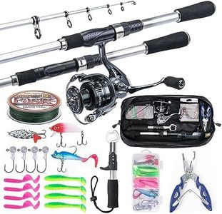 Goture 2.7M/8.85FT Telescopic Fishing Rod and Reel Combo - Spinning Fishing Rod and Reel Combo, Portable Travel Fishing Rod Kit with Carrier Bag, Fishing Gifts for Men Women Father