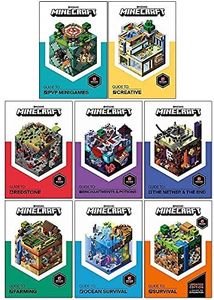 Minecraft Guide Collection 8 Books Set (PVP Minigames, Creative, Redstone, Enchantments and Potions, Nether and the End, Farming, Ocean Survival, Minecraft Guide to Survival)