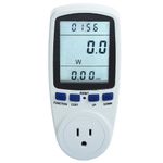 Stanz (TM) Plug Power Meter Monitor Energy Watt Voltage Amps Meter with Electricity Usage Monitor Max 15A 1800W