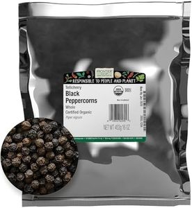 Frontier Co-op Organic Tellicherry Whole Black Peppercorns 1lb - Black Pepper for Grinder Refill, Wholesale Restaurant Supply