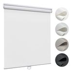 UrMoon Roller Shades Blinds for Windows Cordless Light Filtering Spring Roller Blinds and Shades (Light Filtering - White, 21 3/4" W x 64" H)