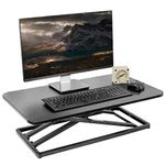 VIVO Economy Single Top Height Adjustable 74cm Standing Desk Converter, Sit Stand Tabletop Monitor and Laptop Riser Platform Workstation, DESK-V000U