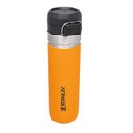 Stanley Quick Flip Stainless Steel Water Bottle 0.71L - Keeps Cold For 12 Hours - Keeps Hot For 7 Hours - Leakproof - BPA-Free Thermos - Dishwasher Safe - Cup Holder Compatible - Saffron