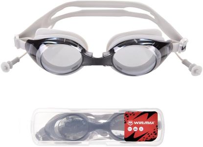 WIN.MAX Swim Goggles Swim Pool Goggles Anti Fog Anti UV No Leakage Clear Vision for Men Women Adults Teenagers Polarized Swimming Goggles (Grey)
