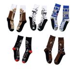 Star Wars Socks Gift Box of 5 Pairs of Mens Novelty Socks Gift For Star Wars Lovers Darth Vader Storm Trooper Chewbacca Mens Gift Stocking Filler Birthday Present (Box4)