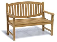 Jati Kennington Oval Teak 2 Seater FULLY ASSEMBLED 1.2m Garden Bench - (4ft) Garden Bench Brand, Quality & Value