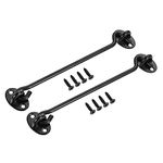 uxcell 8" Cabin Hook Eye Latch Gate Door Swivel Window Hook 201 Stainless Steel with Screws Black 2pcs