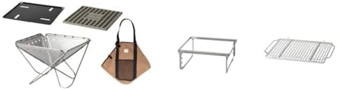 Snow Peak FK-331 Bonfire Stand M BBQ Set with Storage Case Bridge Net