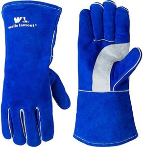 Wells Lamont Blue Lined Leather Welding Gloves, Extra Large (1054XL)
