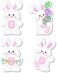 Easter Bunny Edible Toppers| | Edible Toppers For Decoration Cupcake Cake Cookies| Vegan And Gluten Friendly| Compliments Sprinkles In Your Easter Treats, 24 Pieces - 6 of each pictured