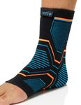 VITTO Ankle Support for Sprained Ankle, Arthritis, Joint Pain, Strains, Ankle Injury, Recovery, Rehab, Sports, Basketball - Multi Zone Compression Sleeve (L)