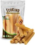 EcoKind Pet Treats Premium Gold Cheese Flavored Churro Chews | All Natural Himalayan Yak Cheese Dog Chew for Small to Large Dogs | Keeps Dogs Busy & Enjoying Indoors & Outdoor Use (20 Sticks)