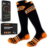 VICEPLUS Heated Socks Men Heated Socks Electric Socks Women 5000mAh*2 Rechargeable Heated Ski Socks Battery Heating Socks Heated Socks Women Washable APP Control Thermal Socks Skiing Hunting