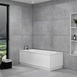 1700 x 750mm Designer Single Ended Bathtub Acrylic Bathroom Curved White Soaking Bath Tub - Breeze