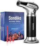 Sondiko Butane Torch Lighter, Refillable Creme Brulee Torch with Adjustable Flame, Safety Lock for Soldering, Kitchen, Welding.