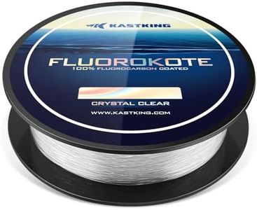 KastKing Fluorokote 100% Fluorocarbon Coated Fishing Line, Fluorocarbon Leader, Extreme Clarity,Fast Sinking,Shock Resistant, High Abrasion Resistance