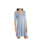 Natori Women's Feathers Essential Sleepshirt, Heather Blue, MEDIUM