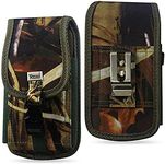 Reiko Heavy Duty Rugged Phone Pouch with Buckle Clip for Galaxy Note 2 - Carrier Packaging - Camouflage