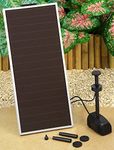 Primrose 300LPH Solar Pump Kit for Outdoor Garden Water Feature Fountains with Lights and Backup Battery